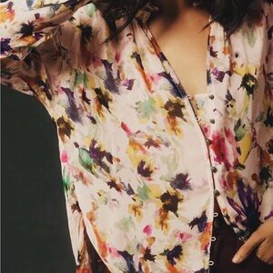 Anthropologie Pilcro Abstract Blouse
